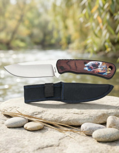 Faca de caça Albainox modelo Pesca, com bainha