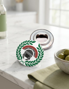 Abridor de Garrafas com Placa do Centurião Romano com Ímã