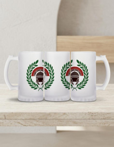 Caneca de Cerveja Roman Centurion, vidro translúcido