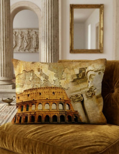 Almofada retangular do imperador romano ao lado do Coliseu 2