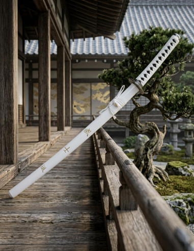 Wakizashi branco O Último Samurai, 77 cm.