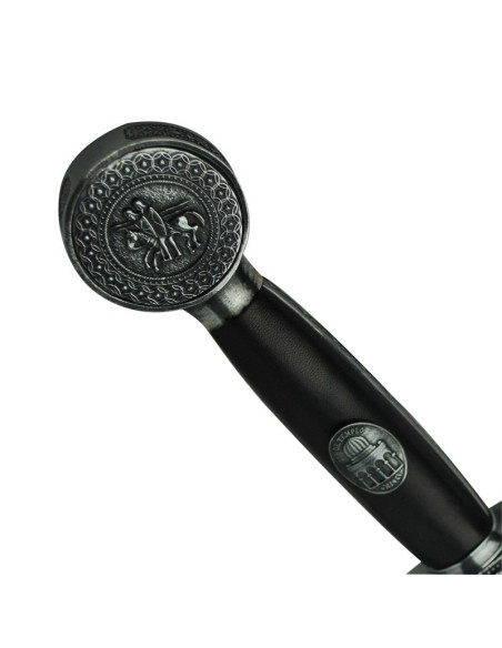 Espada templária rústica, decorada