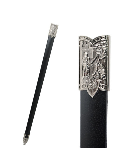 Espada Colada Cid com cabo cinzelado