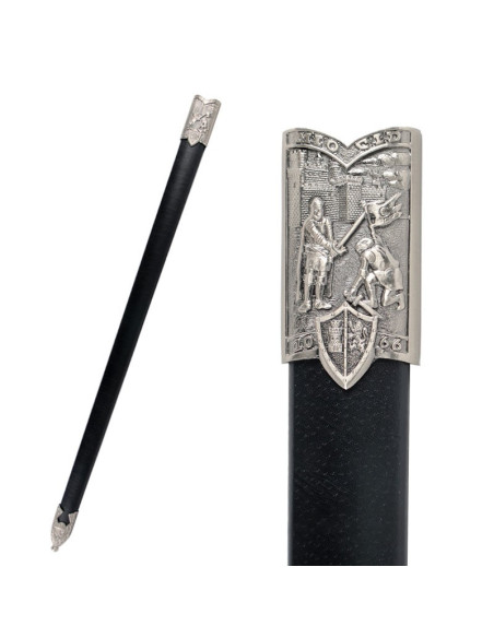 Espada Tizona Cid com punho cinzelado