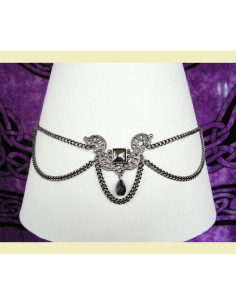 Tiara com pérolas de cristal