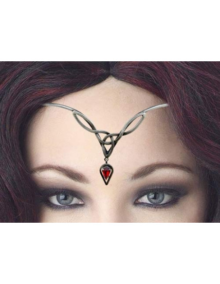 Tiara com pérolas de cristal