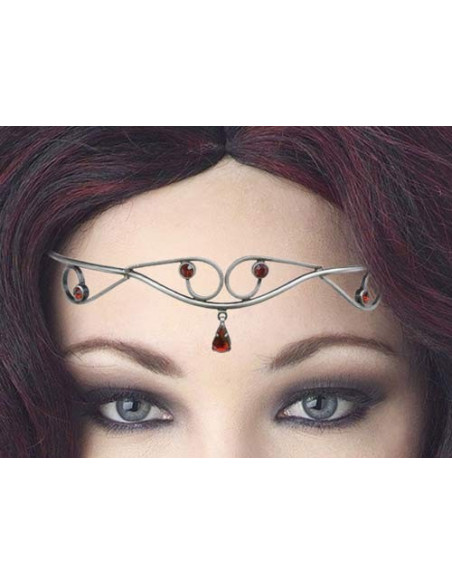 Tiara com pérolas de cristal