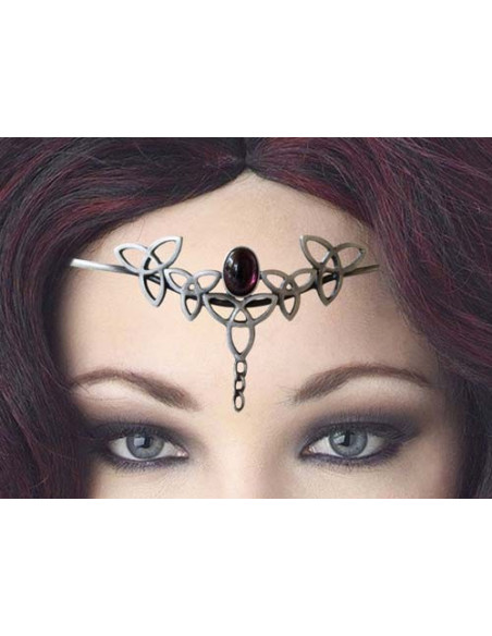 Tiara com pérolas de cristal