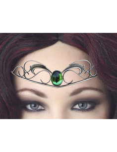 Tiara com pérolas de cristal