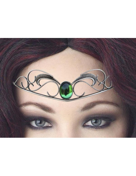 Tiara com pérolas de cristal