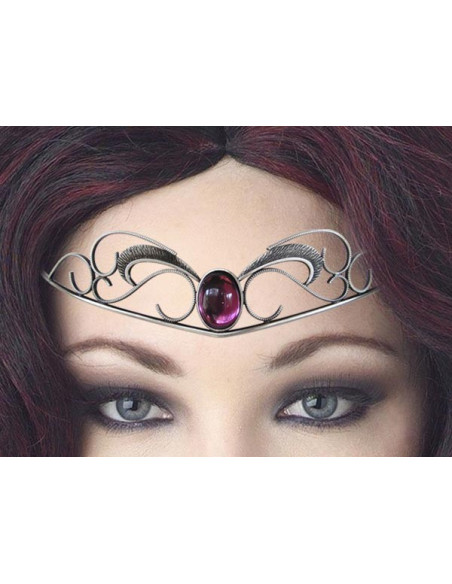 Tiara com pérolas de cristal