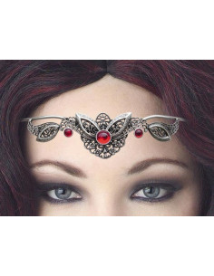 Tiara com pérolas de cristal