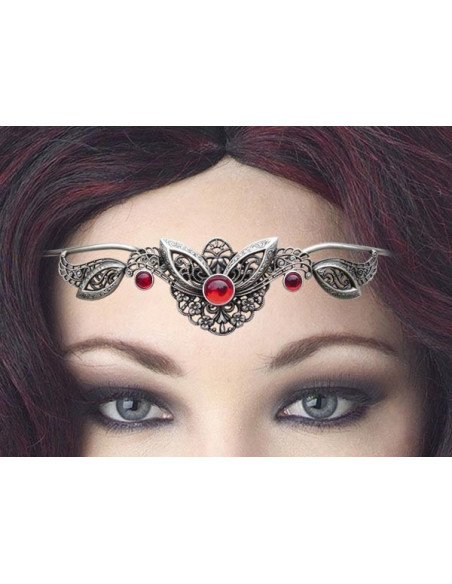 Tiara com pérolas de cristal