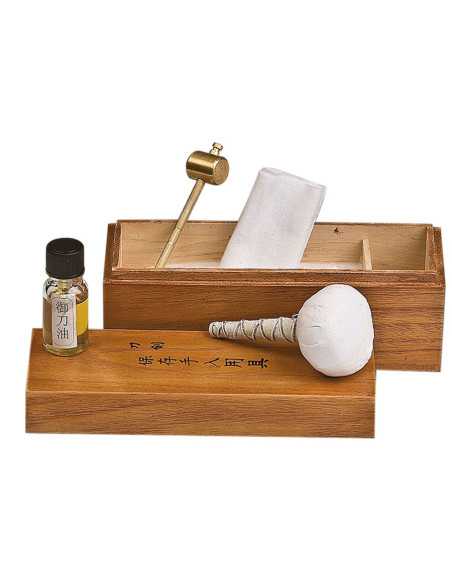 Prático lâmina de aço carbono Katana, estojo e kit de limpeza