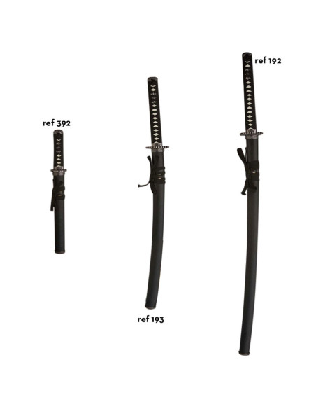 Guindaste de broquel de bainha preta Katana