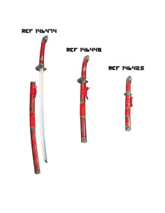 The translation of "Katana Serpiente Roja" from Spanish to Portuguese is "Katana Serpente Vermelha." 2