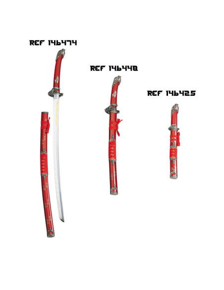 The translation of "Katana Serpiente Roja" from Spanish to Portuguese is "Katana Serpente Vermelha."