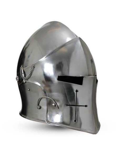 Barbute medieval com visor