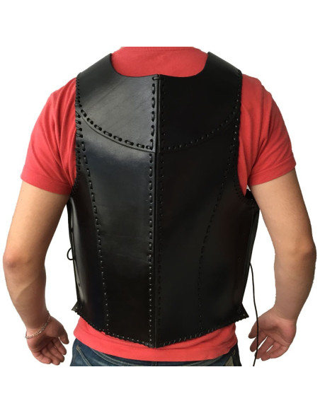 Armadura medieval de couro preto