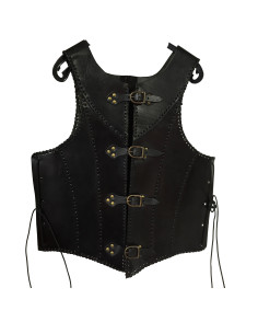 Armadura medieval de couro preto