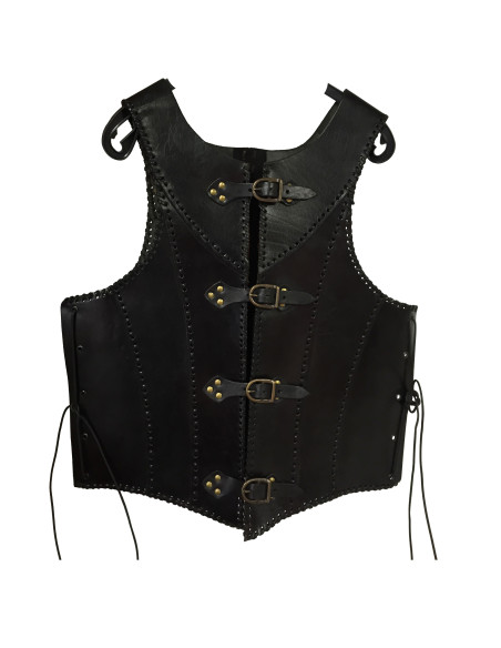 Armadura medieval de couro preto