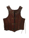 Armadura medieval de couro marrom