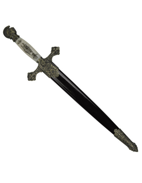 punhal medieval com bainha (35 cms.)