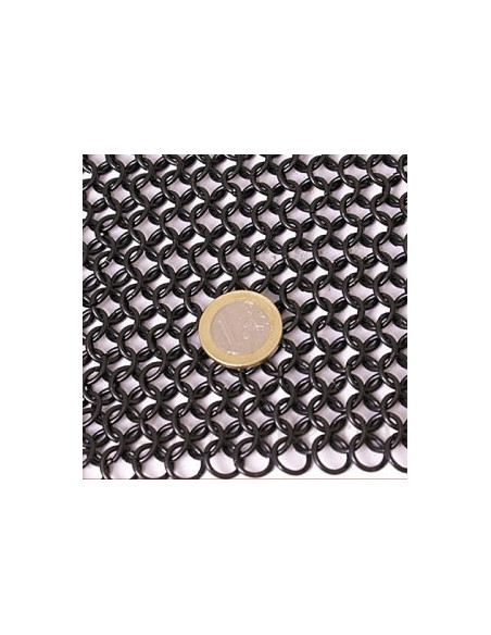 Cota de malha de aço preto