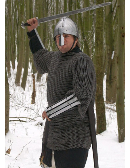 Cota de malha de aço preto