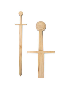 espada medieval de madeira