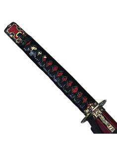 Punho torcido katana decorativa 2