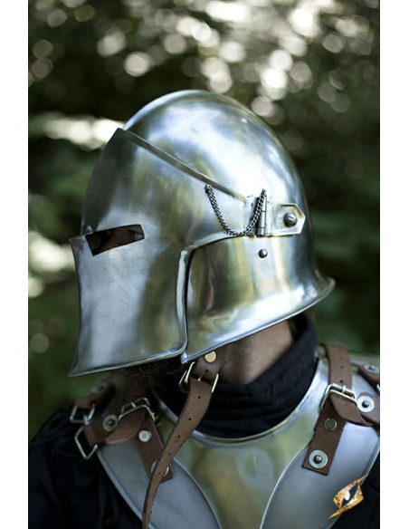 Barbute medieval com visor