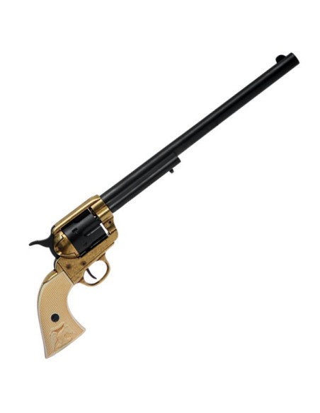 Revólver Peacemaker banhado a latão, EUA 1873