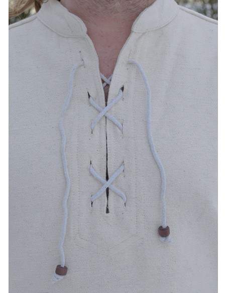 laços grossos de camisa medieval