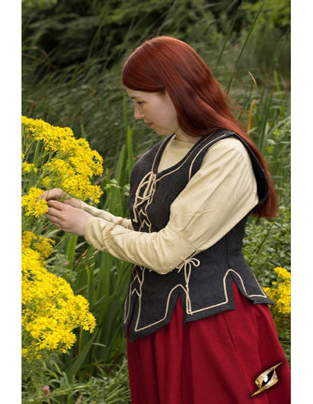 Laços de mulher de colete medieval