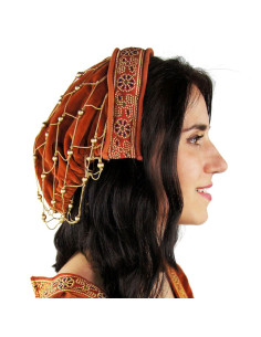 Cocar medieval Rede de cabelo de terracota