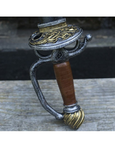 Espada de arco renascentista de látex, 85 cms.