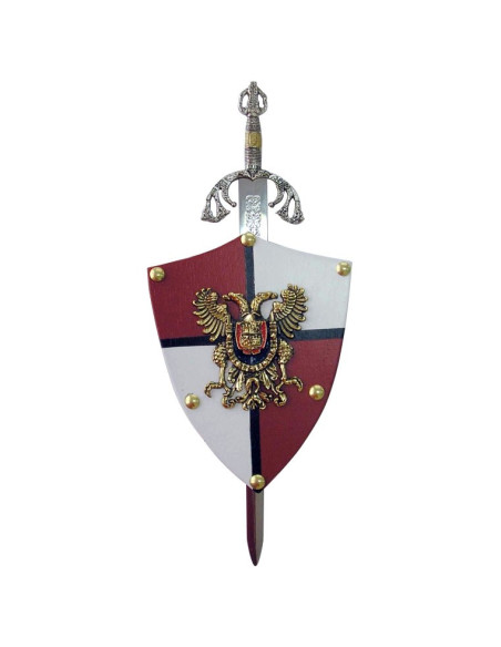 Miniescudo Águia de duas cabeças (11x14,5 cms.)