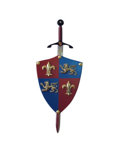 Mini-escudo Black Prince com mini-espada