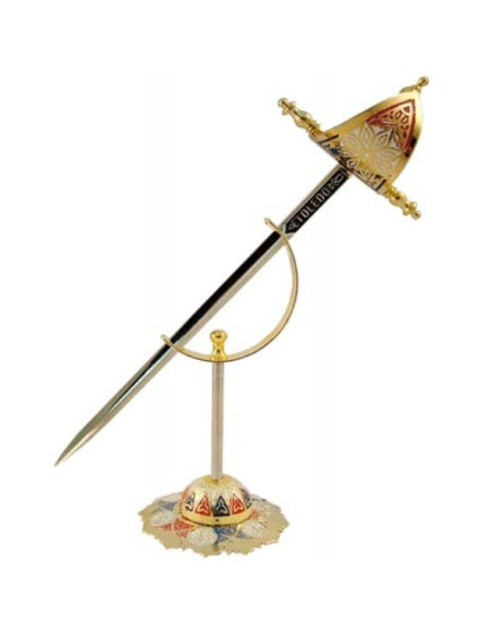 Set 6 mini-espadas históricas con soporte