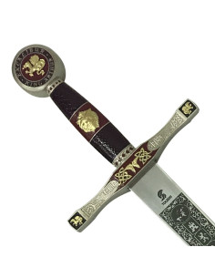 Espada Excalibur de latão, cadete (75 cms.)