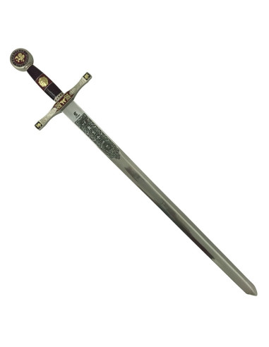 Espada Excalibur de latão, Cadete (75 cms.)