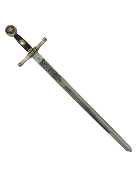 Espada Excalibur de latão, Cadete (75 cms.)