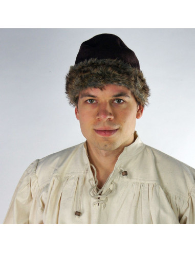 Chapéu Viking Ulf couro