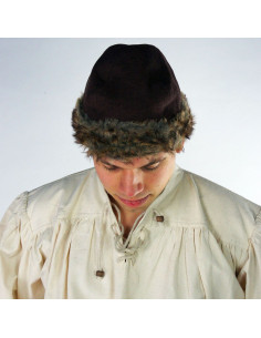 Chapéu Viking Ulf couro