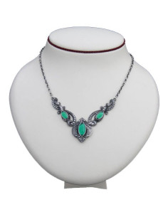 Pérolas de vidro verdes pendentes medievais