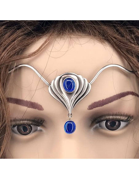 Tiara com pérolas de cristal