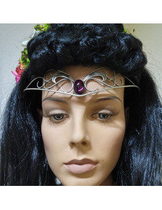 Tiara com pérolas de cristal