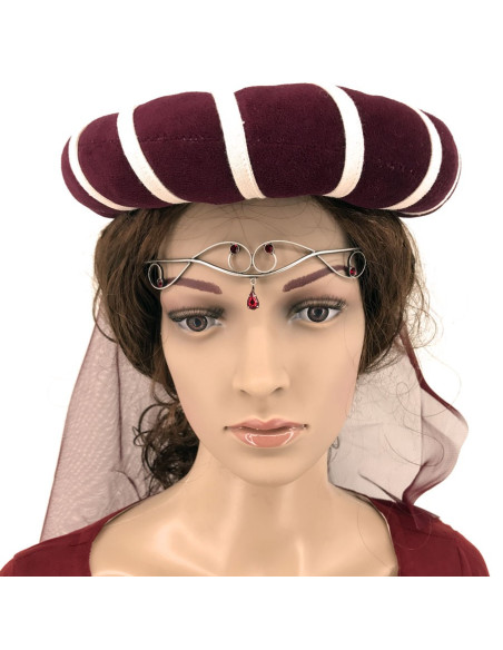 Tiara com pérolas de cristal