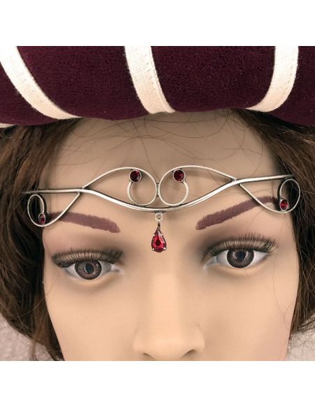 Tiara com pérolas de cristal